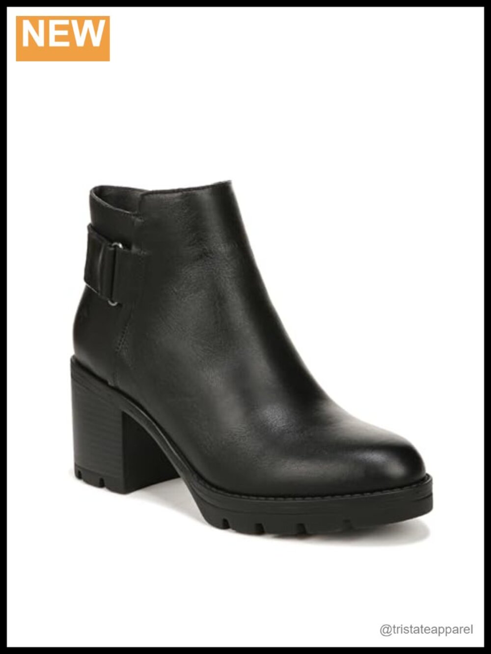 Women's Waterproof Leather Ankle Booties with Faux Fur Lining & Lug Sole